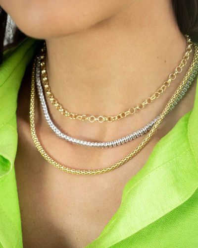 Choker dourada elo português Authentical