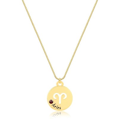 Colar de signo banhado a ouro 18k