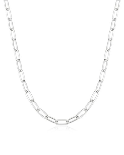 Choker Malha Elo Cartier Banhado a Ouro Branco