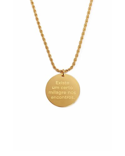 Colar literário cordão baiano dourado
