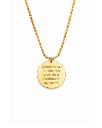 Colar literário cordão baiano dourado