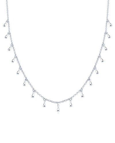 Choker prateada com pingentes de gotinhas
