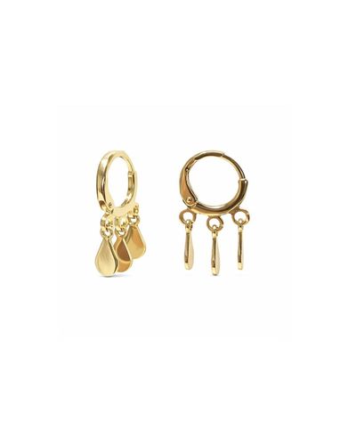 Argola dourada com pingentes gotas