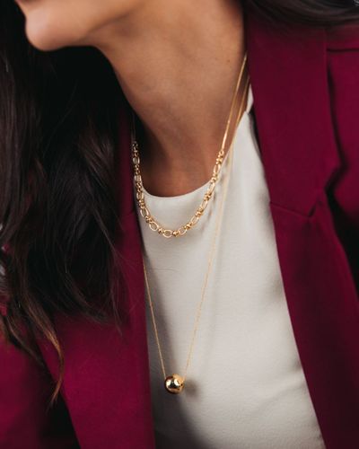Choker malha veneziana detalhe elos centrais