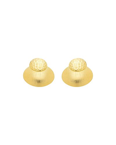 Brinco dourado detalhe martelado 