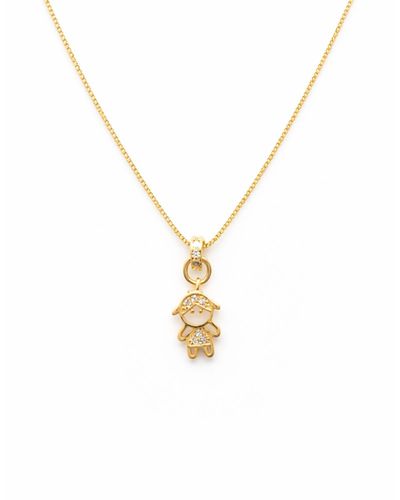 Colar dourado malha veneziana pingente filho