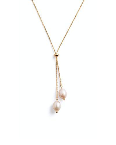 Colar dourado longo fecho chambala e pérola