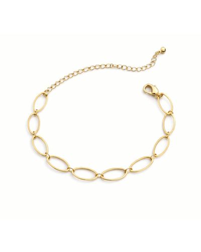 Pulseira dourada elos ovais