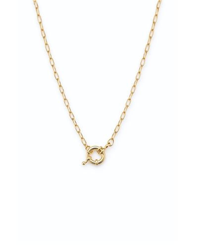 Colar dourado elos cartier com fecho boia