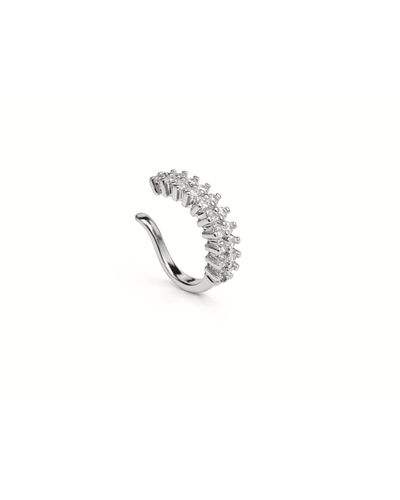 Piercing fake 2 filetes cravejados dourado ou prateado