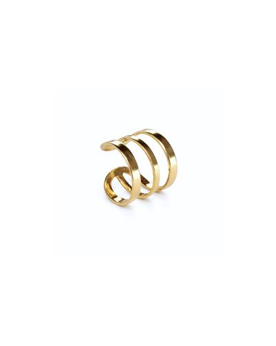 Piercing fake dourado 3 elos vazados