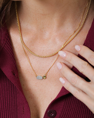 Colar malha palmeirinha banhado a ouro 18k