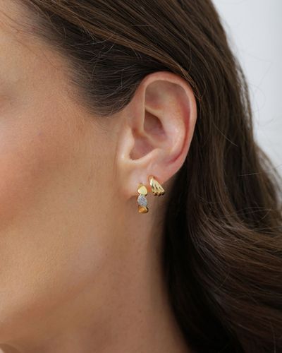Brinco argola Paloma banhada a ouro 18k