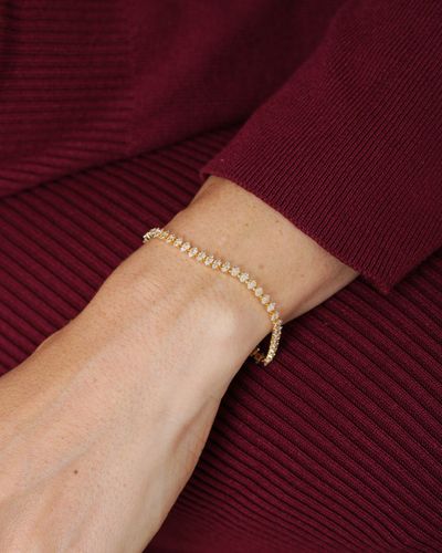 Pulseira riviera cristal gota authentical banhada a ouro 18k