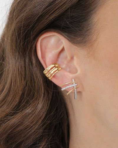 Piercing Fake Dourado 5 Elos com Fecho de Pressão