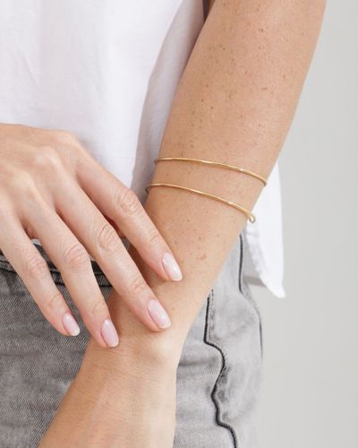 Bracelete dourado 2 aros finos 