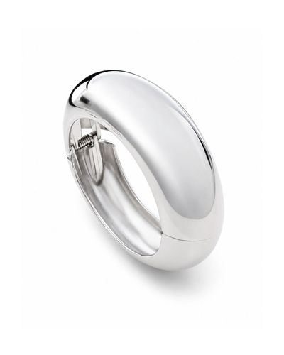 Bracelete prateado liso bold fecho mola