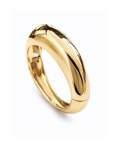 Bracelete dourado fino bold fecho mola