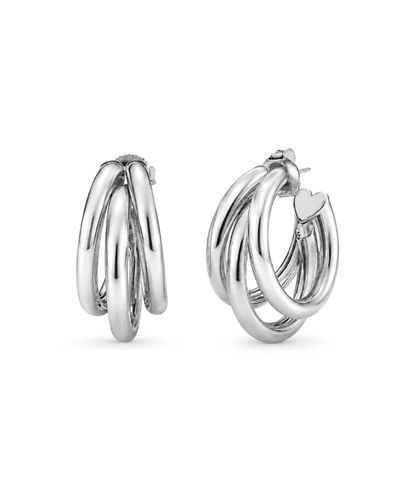 Argola prateada tubo 3 aros
