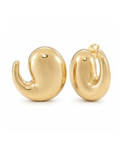 Brinco dourado gota bold 