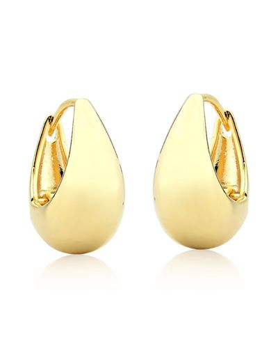 Argola dourada fecho click design oval bold