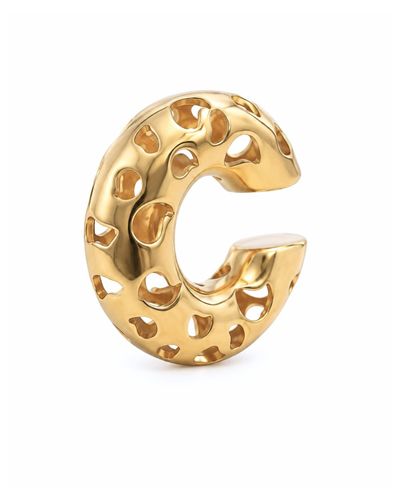 Piercing fake dourado tubo vazado