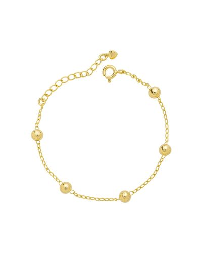 Pulseira elos 5 esferas dourada ou prateada