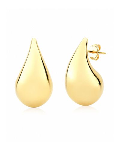 Argola gota bold dourada
