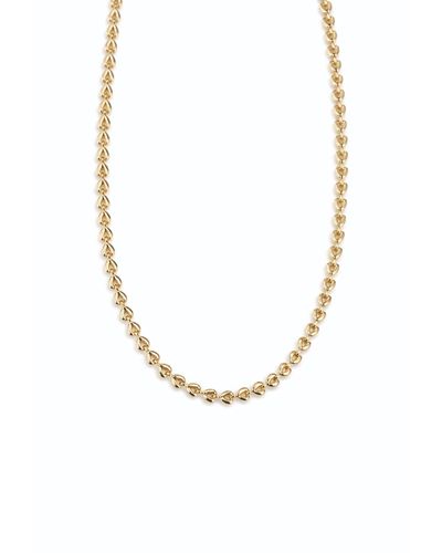 Colar dourado elos coração