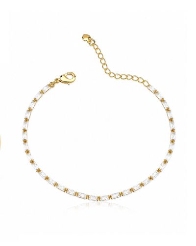 Pulseira dourada riviera com cristais navete  