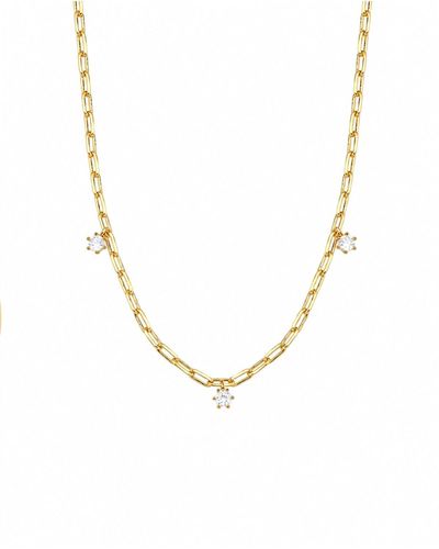 Choker Elo Cartier com 3 Pontos de Luz