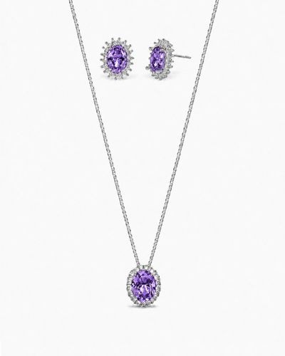 Conjunto Colar e Brinco Ponto de Luz oval