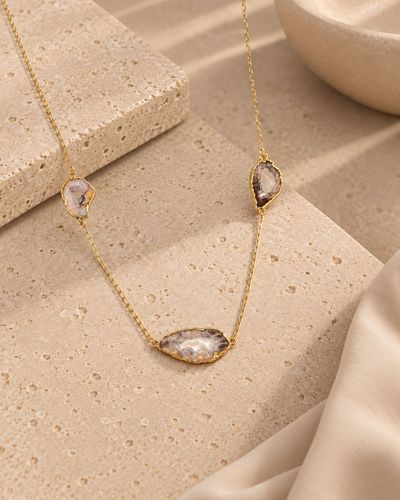 Colar Elo Cartier Pedra Drusa Authentical
