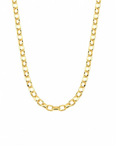 Colar dourado design de elos ovais lisos
