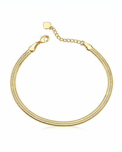 Pulseira dourada malha fita