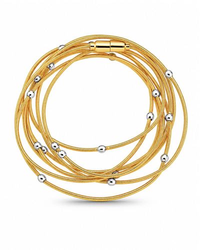 Colar dourado corda de violão com esferas