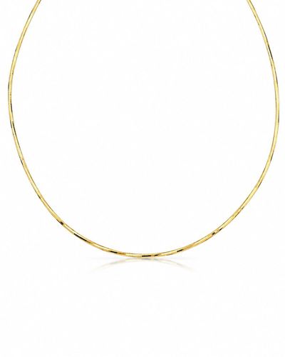 Colar dourado aro maleável diamantado 