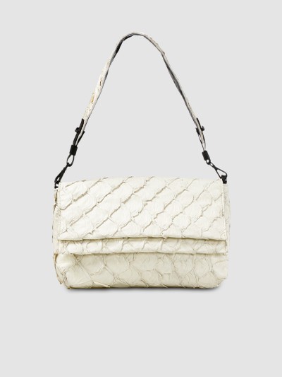 BOLSA MARAJÓ COURO PIRARUCU OFF WHITE