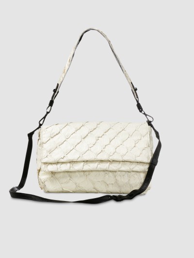 BOLSA MARAJÓ COURO PIRARUCU OFF WHITE