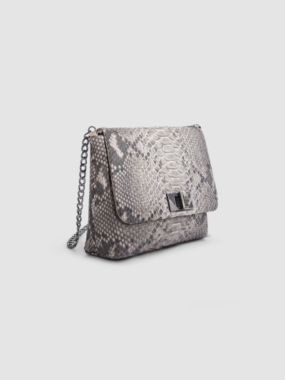 BOLSA ARUANÃ COURO PYTHON FENDI CLARO