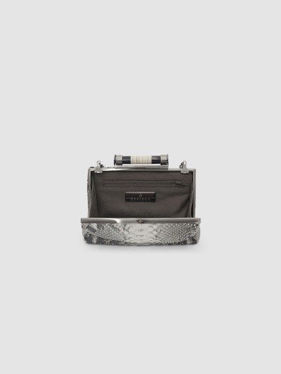 CLUTCH CASEARA COURO PYTHON BRANCO