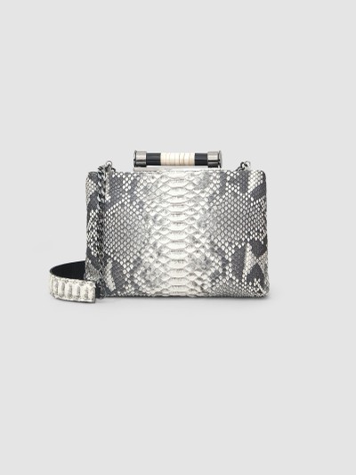 CLUTCH CASEARA COURO PYTHON BRANCO