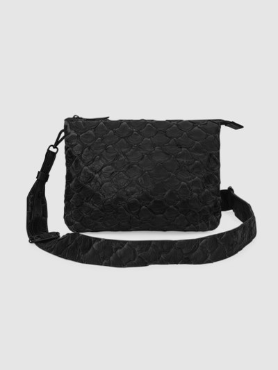 BOLSA SARACÁ COURO PIRARUCU PRETO