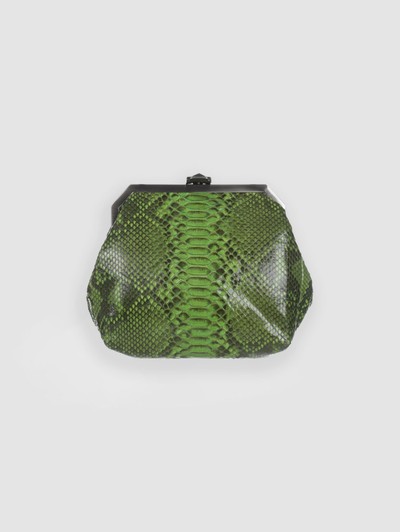 BOLSA MANDUVI COURO PYTHON VERDE