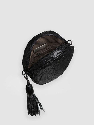 BOLSA TIMBURI COURO PYTHON PRETO