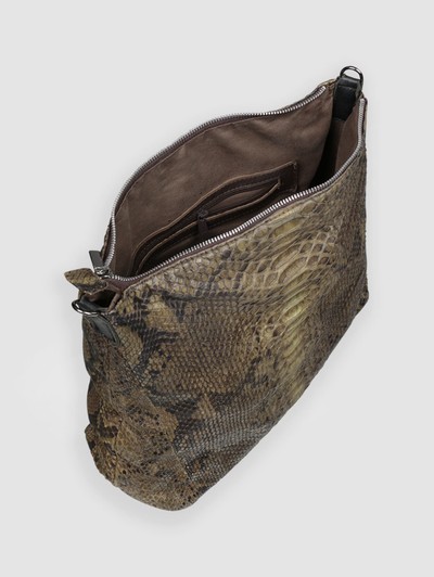 BOLSA-MOCHILA CUMBARU COURO PYTHON OLIVA