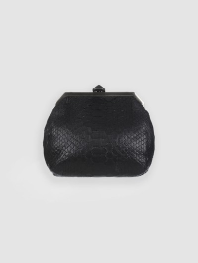 BOLSA MANDUVI COURO PYTHON PRETO