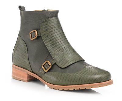 Bota Catarina - Verde Militar | salto baixo 2cm