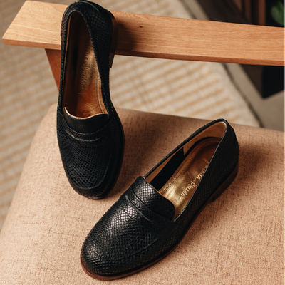 Mocassim Julie | Cobra Preto