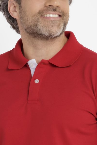 Camisa Polo Duo Cereja e Branca